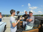 Haapsalu lennuvljal intervjuud andmas
